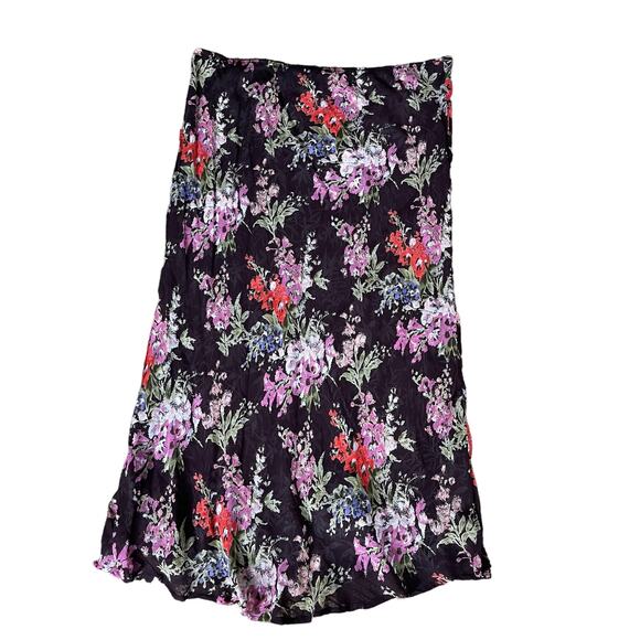 Style & Co Floral Asymmetrical Maxi Skirt Y2K Skirt Brown NWT Women’s size 14 - Picture 2 of 7